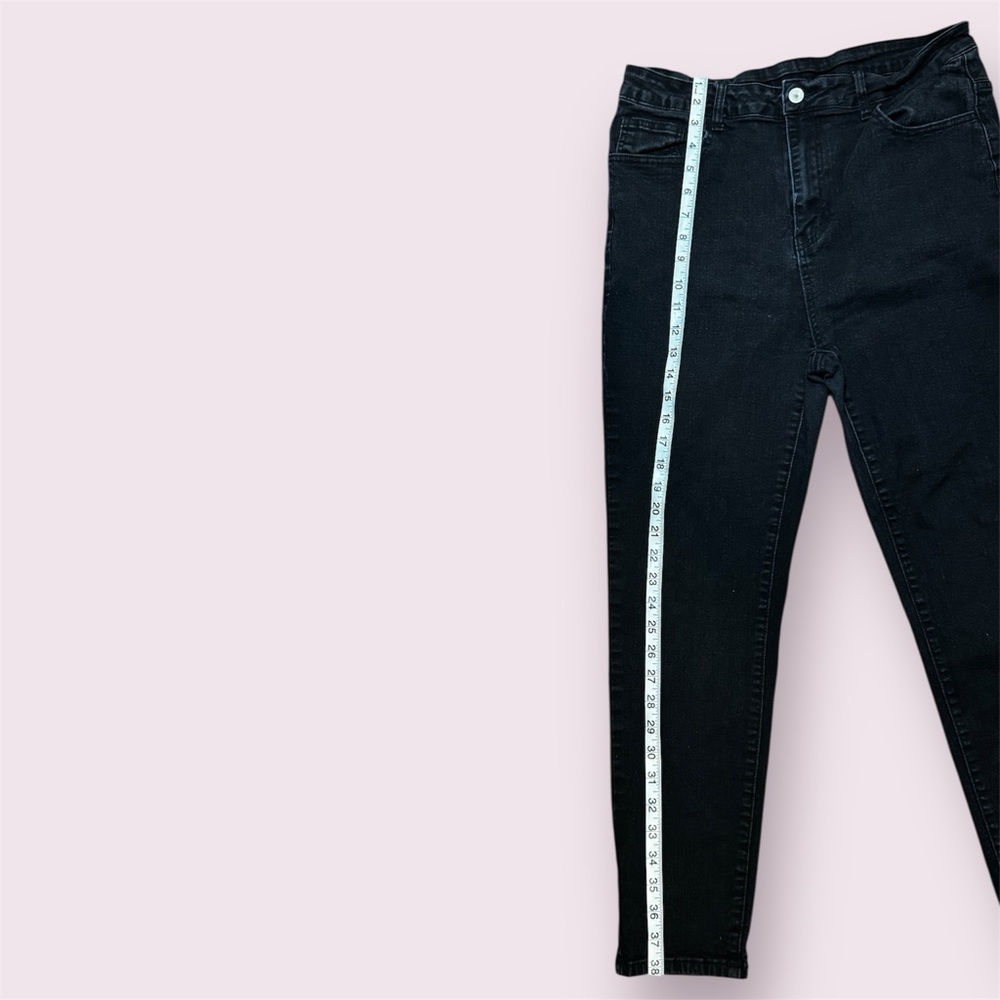 Shein Black Skinny Jeans Women’s Size‎ 14 High Rise - Picture 5 of 5